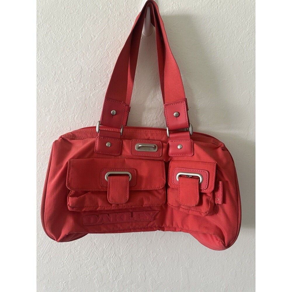 Oakley Tactical Gear Vintage Small Rare Duffle Bag Utility Pink Red Bag